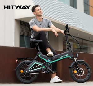 Bicicleta eléctrica dobrável compacta HITWAY Bicicleta eléctrica dobrável compacta HITWAY